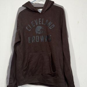 Men’s Cleveland Browns Hoodie- Brown With Black Graphics NFL Team Apparel Size L